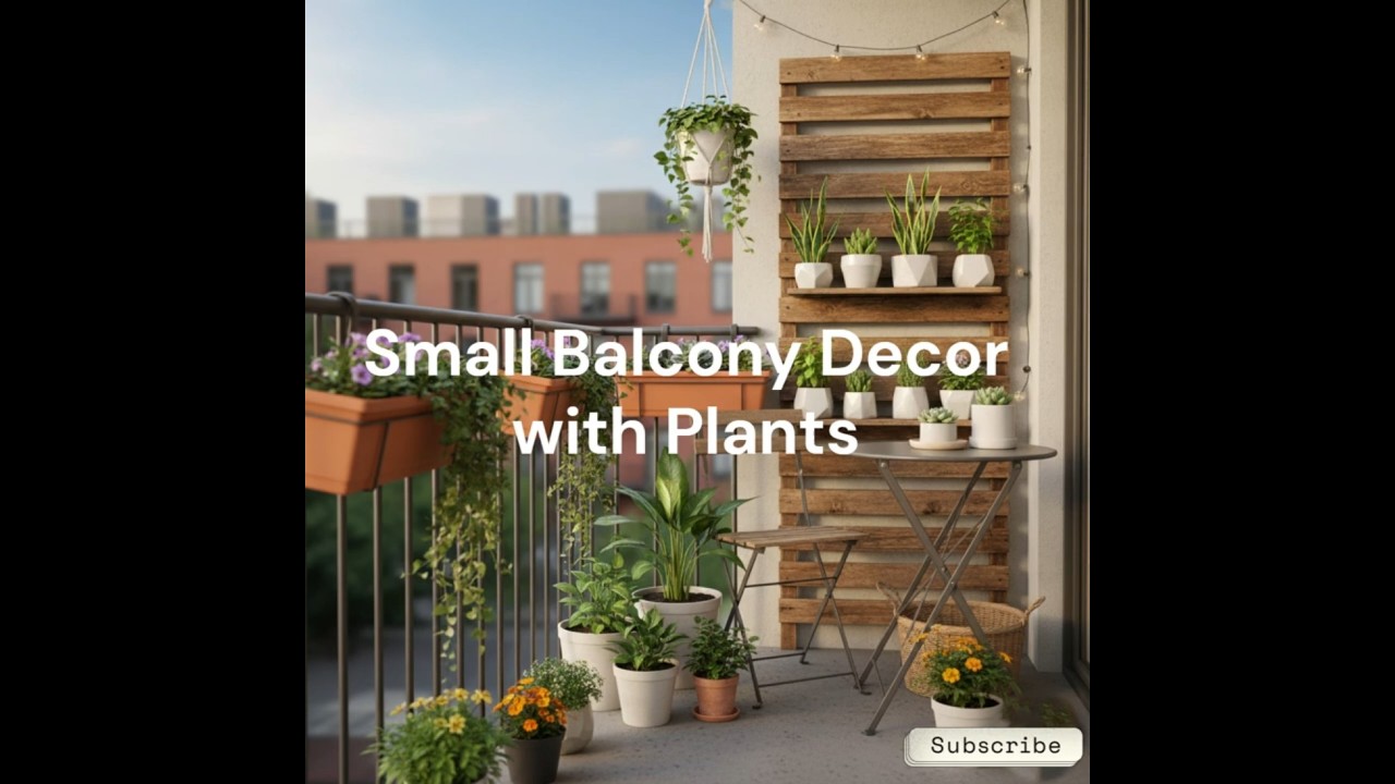 Small Balcony Decor with Plants | Simple Plant Setup for Small Spaces