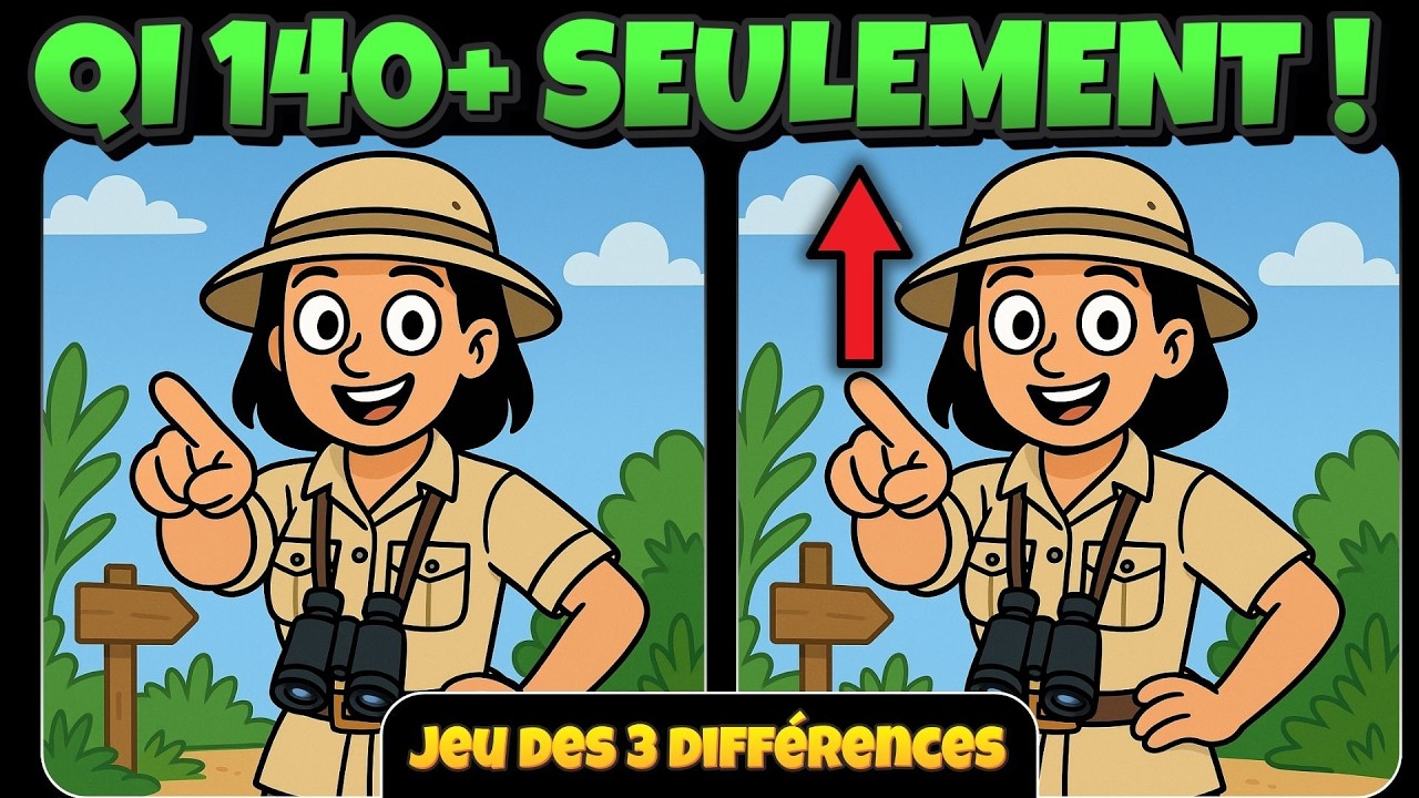 Seul un QI de 140 peut trouver les 3 différences de ce défi !