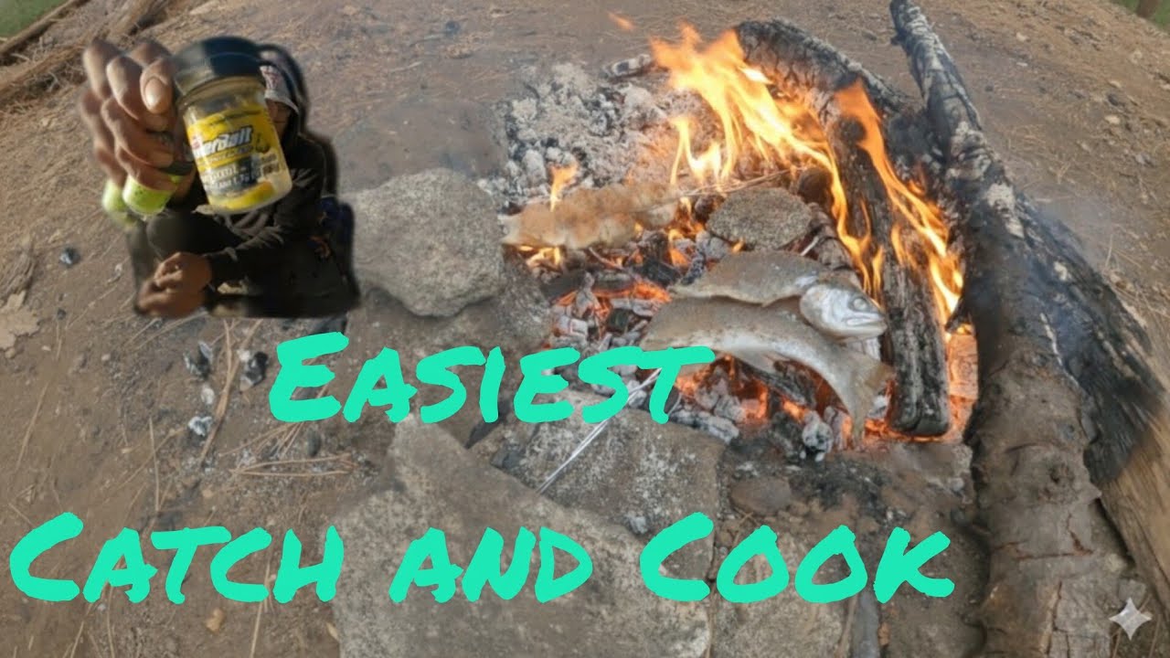Easiest Way to Catch and Cook Trout (Shaver lake fishing) 
