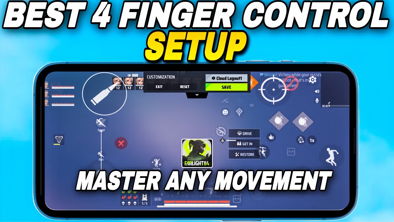 FARLIGHT 84 BEST 4 FINGER CLAW CONTROL SETTINGS | BEST CONTROL LAYOUT FARLIGHT 84