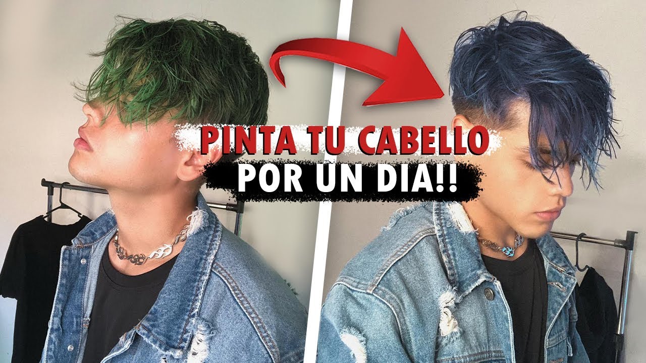 CÓMO PINTAR TU CABELLO POR UN DÍA (sin decoloración) color temporal! - Samuel Salcedo