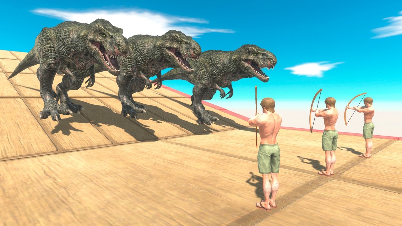Ranged Units vs 50 Carnivore Dinosaurs - Animal Revolt Battle Simulator