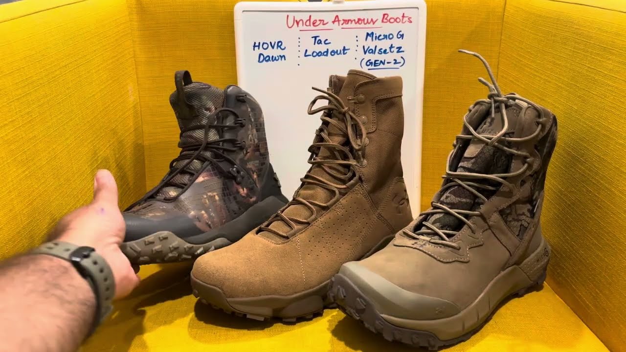 Under Armour MicroG Valsetz vs HOVR Dawn Vs Tac Loadout boot experience
