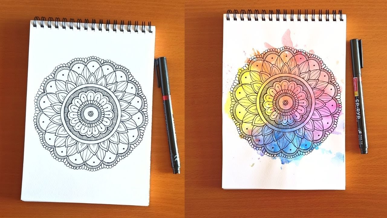 How to draw beautiful background for mandala art | Colorful Mandala Art for Beginners | Mandala Art