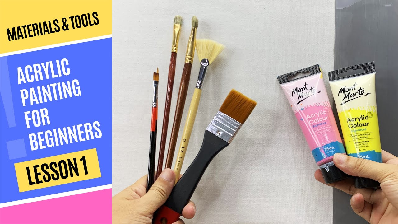 The Beginners Series / Lesson 1 / Acrylic Painting Materials for Beginners
