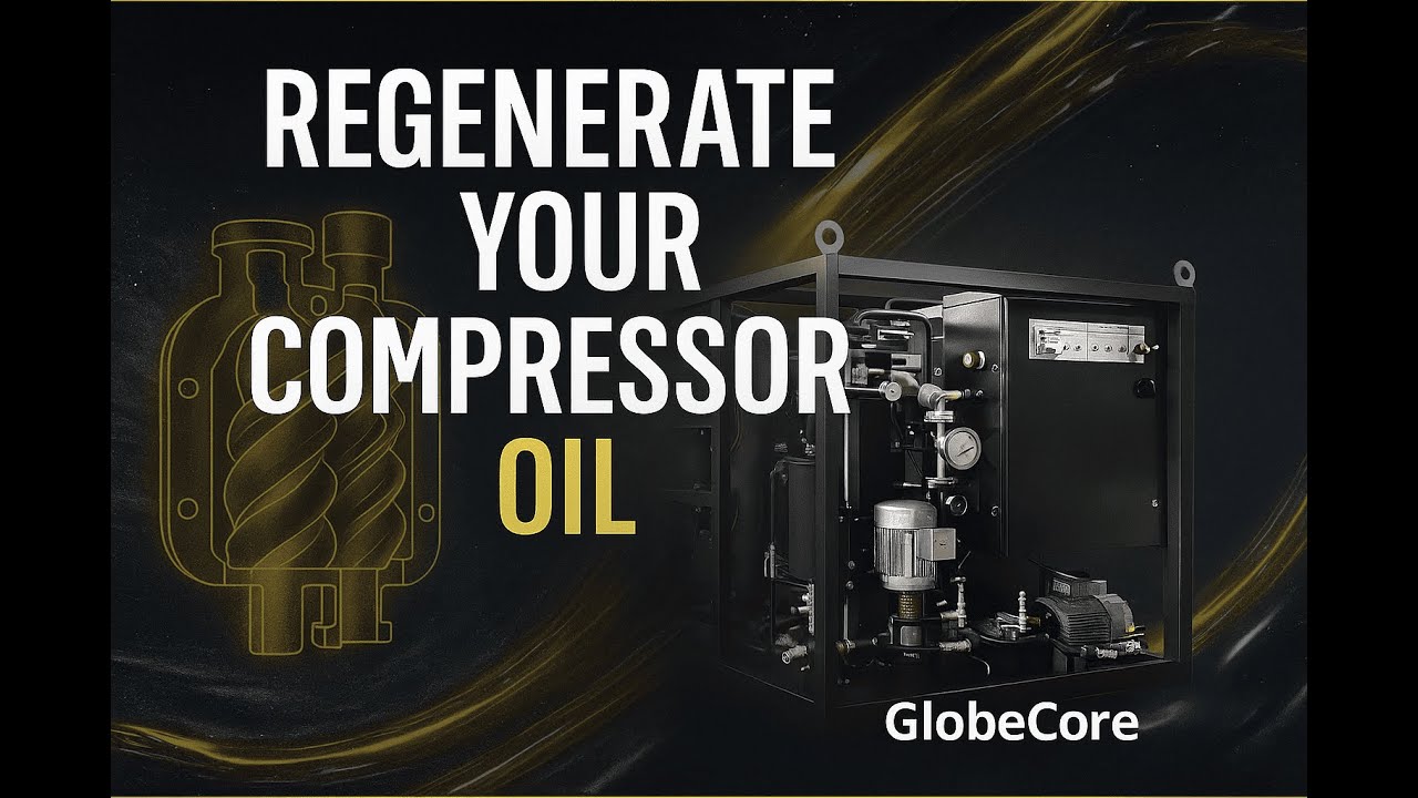 How to Regenerate Screw Compressor Oil | CMM-R System by GlobeCore
