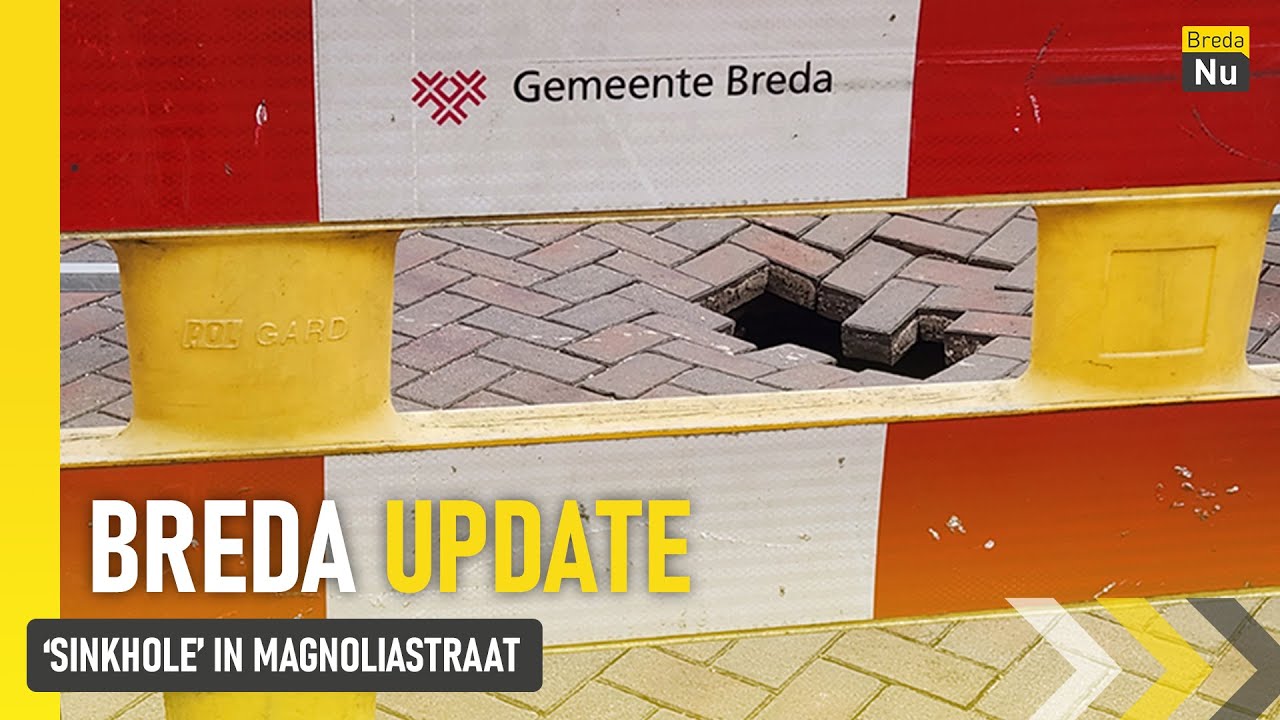 Magnoliastraat afgezet na aantreffen 'sinkhole' | Breda Update