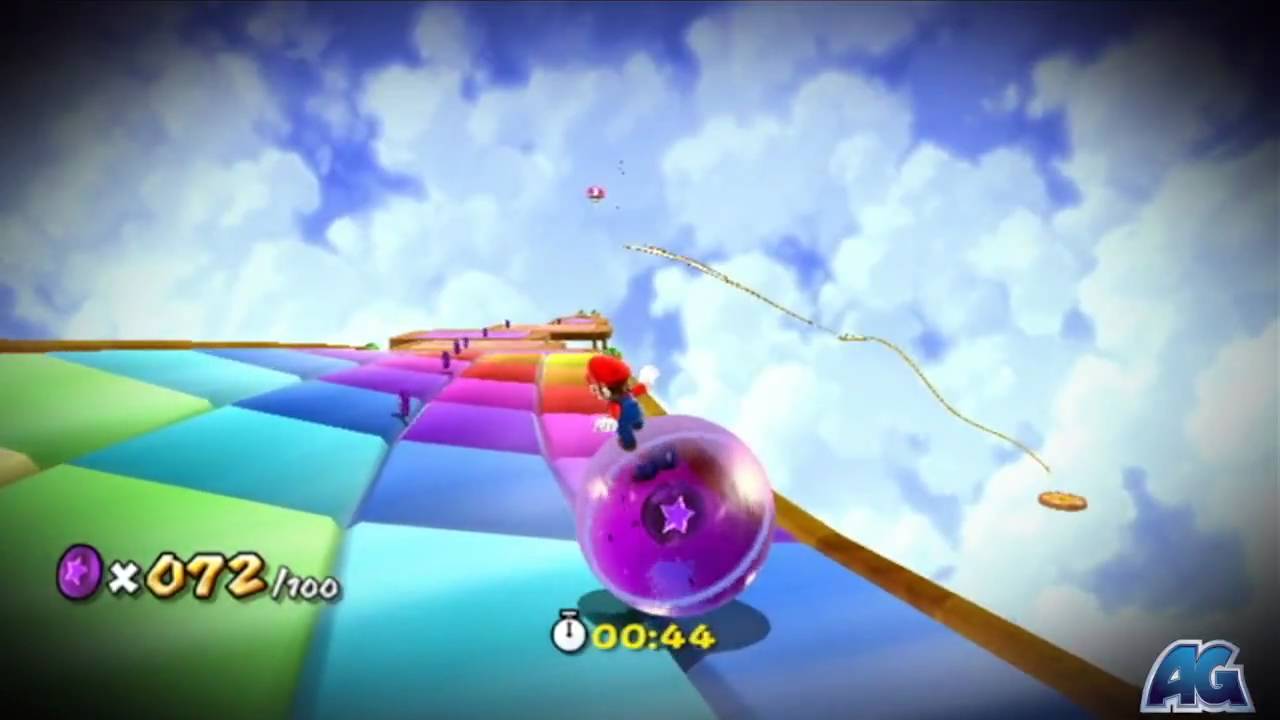 Super Mario Galaxy 2 - Rolling Coaster Galaxy - Prankster Comet - Purple Coins on the Rainbow Roll