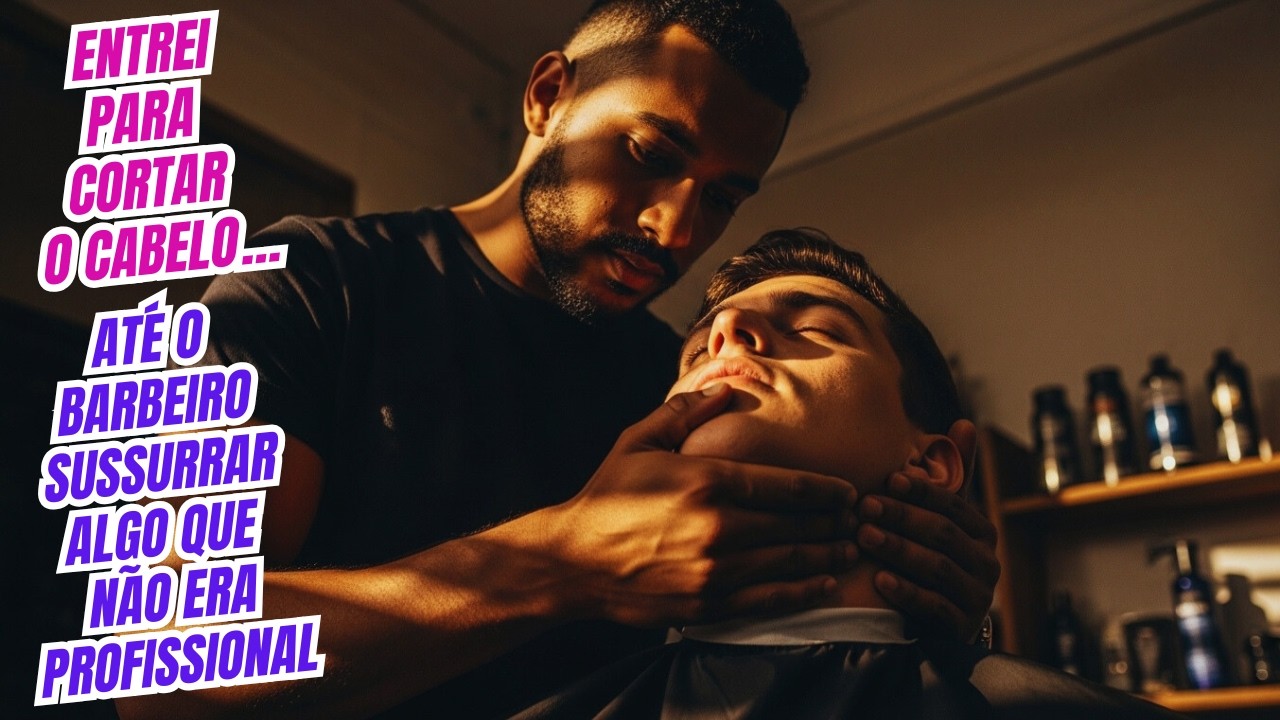 🌈Entrei para cortar o cabelo… até o barbeiro sussurrar algo que não era profissional…..🌈