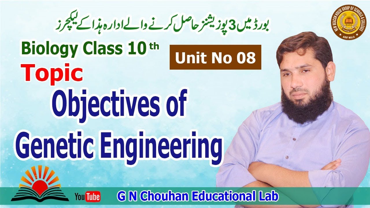 Objectives Of Genetic Engineering class 10th Bio
