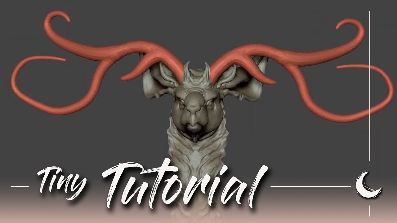 🌙 Zbrush ✣ Creating Horns with a single Brush / #08