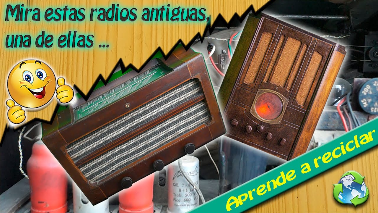 📻💡 Mira estas radios antiguas, una de ellas... ❓ #RecyclingSmiles ♻️ #ReciclajeDeSonrisas #EDDLA