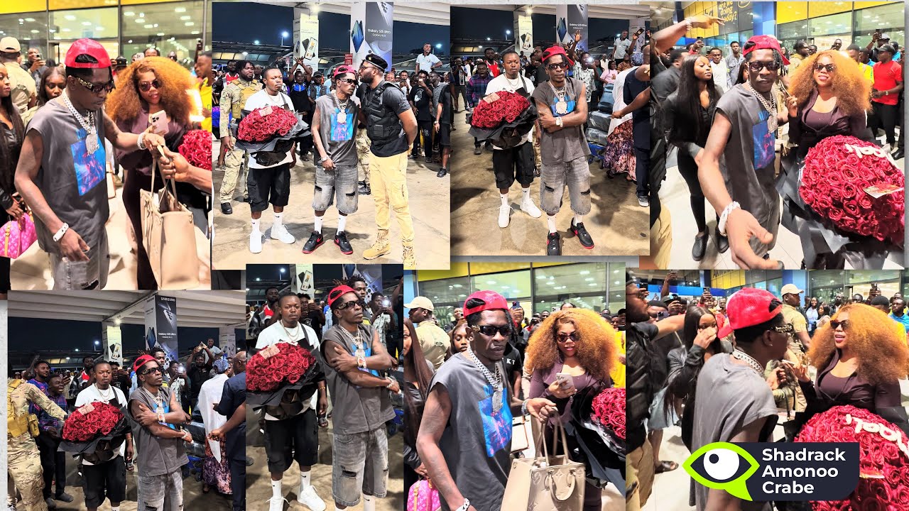 Shatta Wale Gave His Wife Maali A Warm Welcome At the Kotoka International Airport Back From UK🇬🇧❤️🤩
