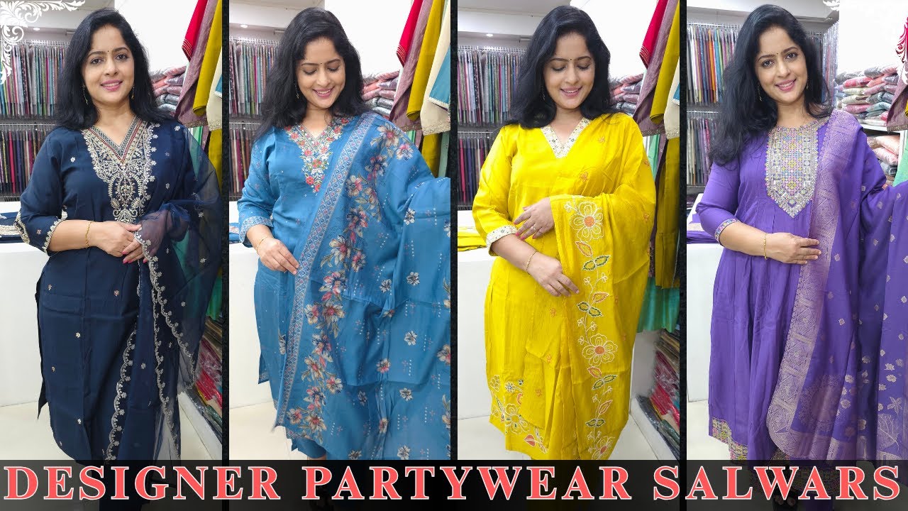 Designer Embroidery Partywear Salwar Suits | Ready To Wear Kurta Sets | @TrendzAlappuzha