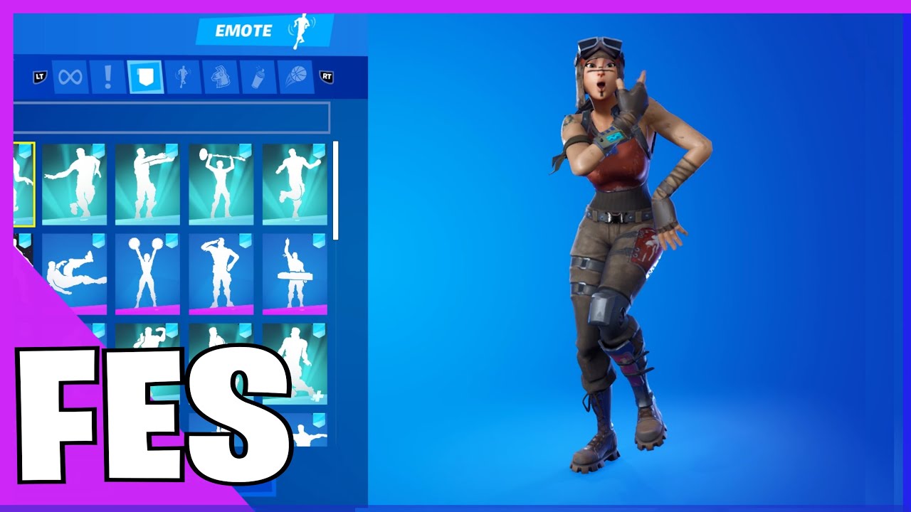 Fortnite Renegade Raider Skin With all my Fortnite Dances & Emotes! #2