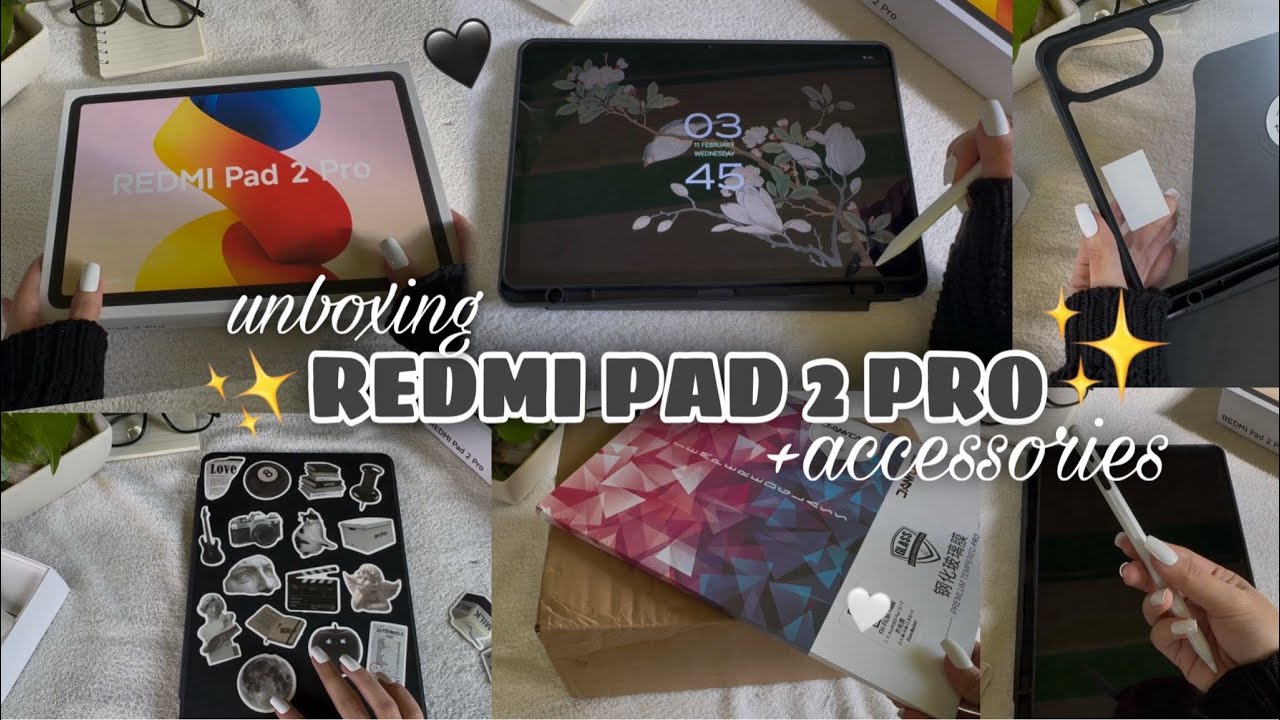 REDMI PAD 2 PRO (graphite grey)| ✨aesthetic unboxing + accessories 🤍