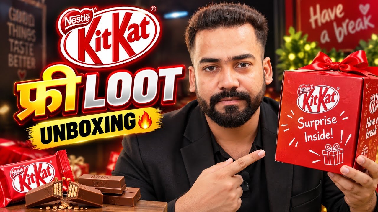 🥳 KitKat Free Loot Unboxing 🔥 | Free Grand Prix Ticket, Cap, Tumbler & Waist Pouch 😍 | Offer Loot ! 