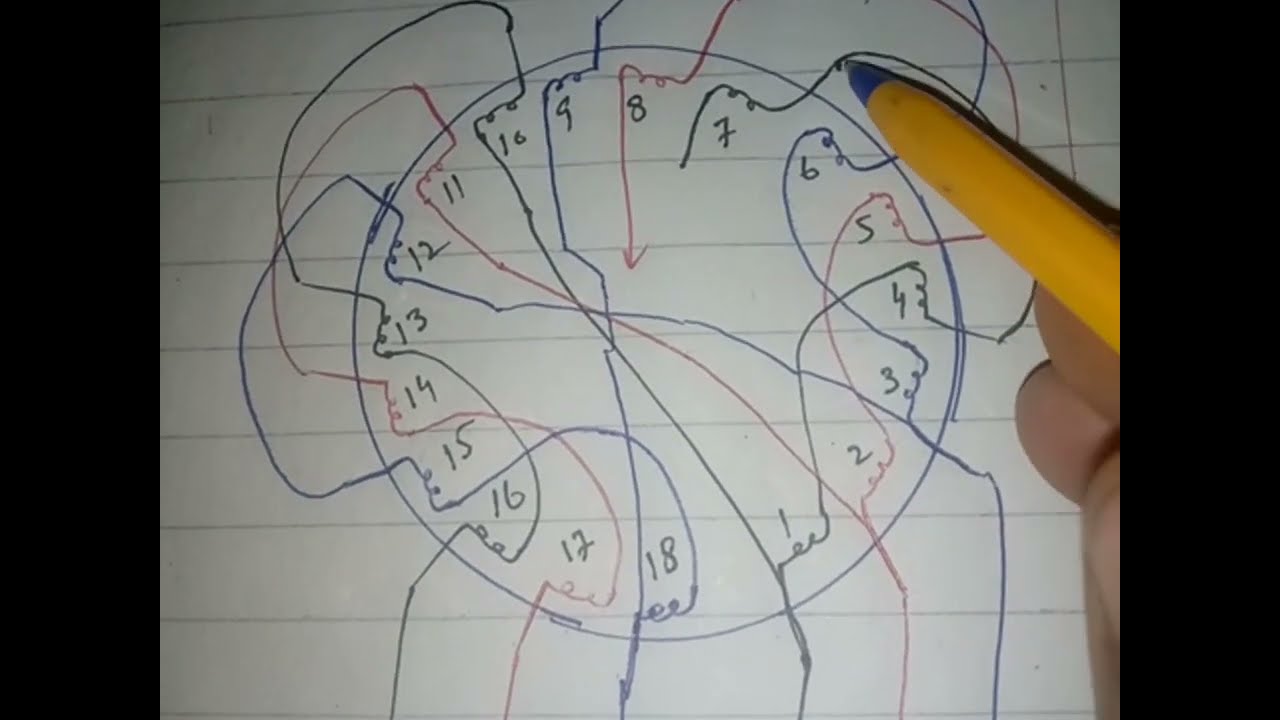 Double Dalta 6pole 950rpm connection diagram