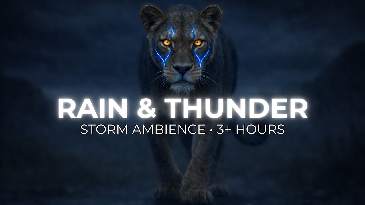 Rain & Thunder Sounds for Deep Sleep & Relaxation | 3+ Hours Storm Ambience (No Music)