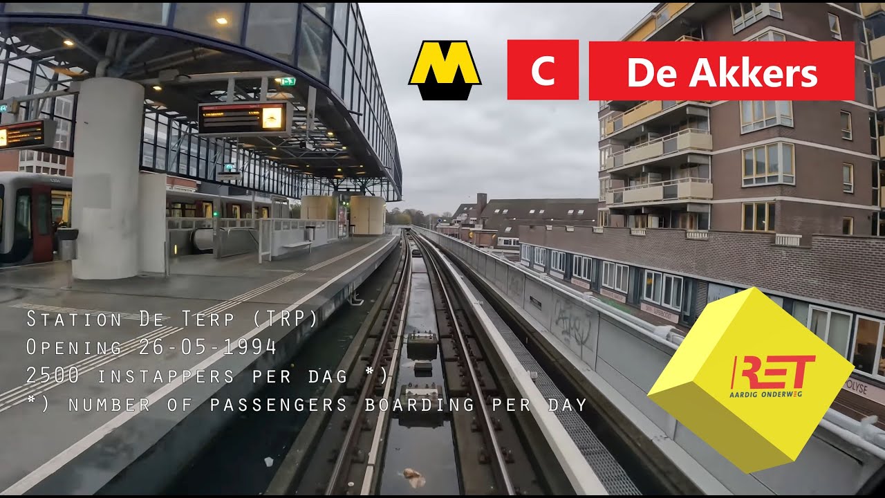 4K Cabview Metro Rotterdam | Full Circle Line C | Part 2: De Terp-De Akkers