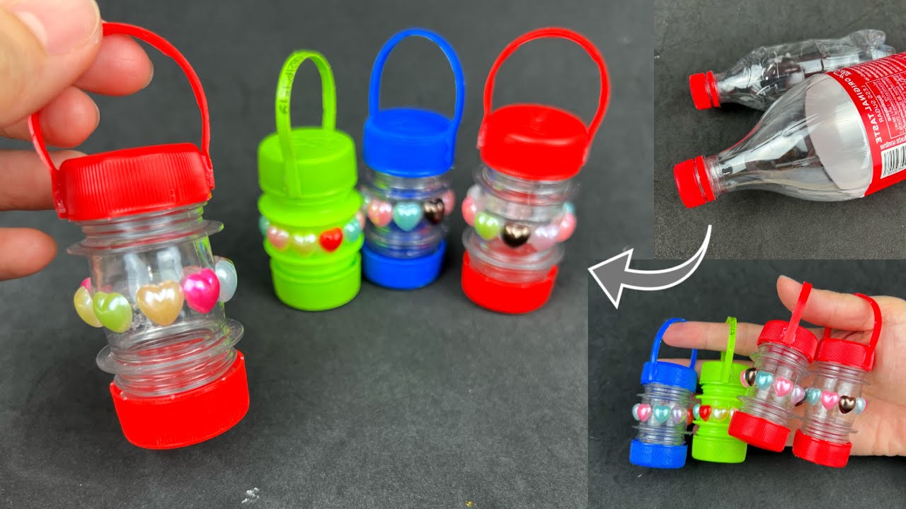 Bottle Caps Craft Idea DIY. ที่ใส่ของจิ๋ว จากฝาขวดพลาสติก