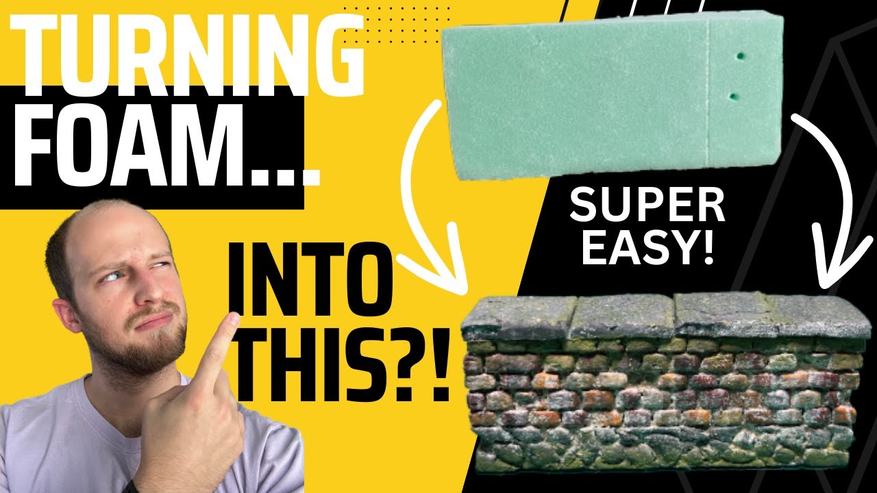 Carving Foam into the Most REALISTIC Brick & Stone Wall