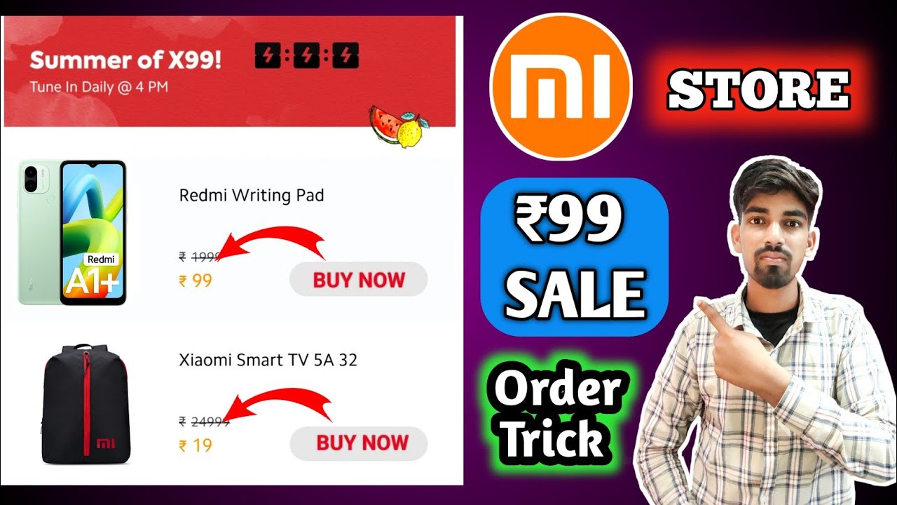 mi store 99 rupees sale || Xiaomi fan days || mi store summer of x99 sale