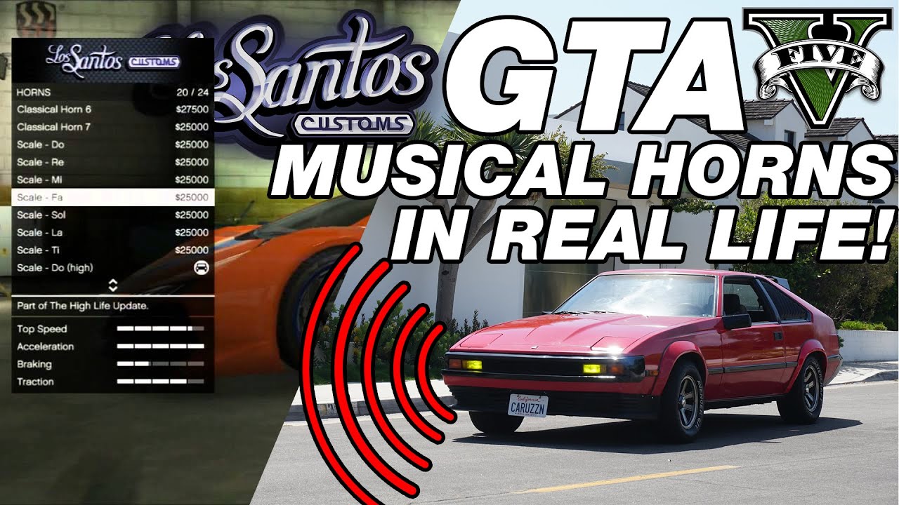 Музыкальные рожки из GTA 5 в реальной жизни!