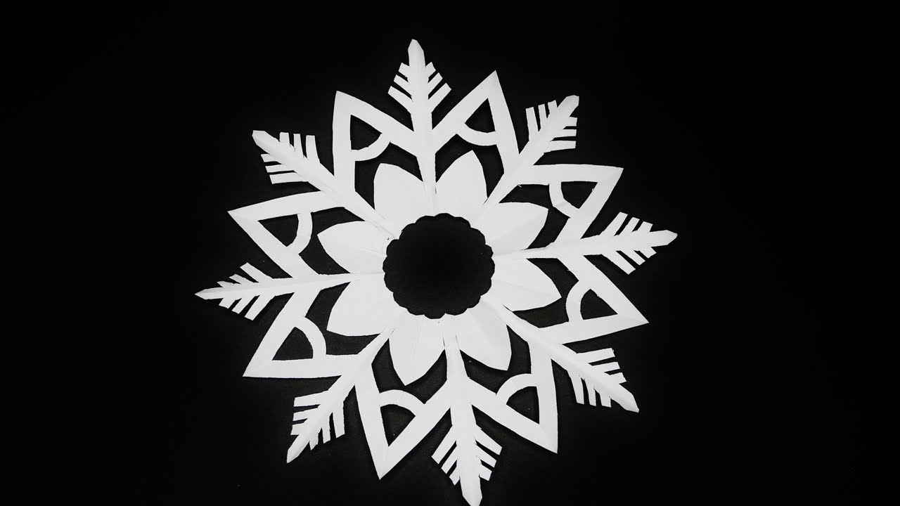 How to Make a Snowflake out of Paper | Christmas Cutting Art (1648)
