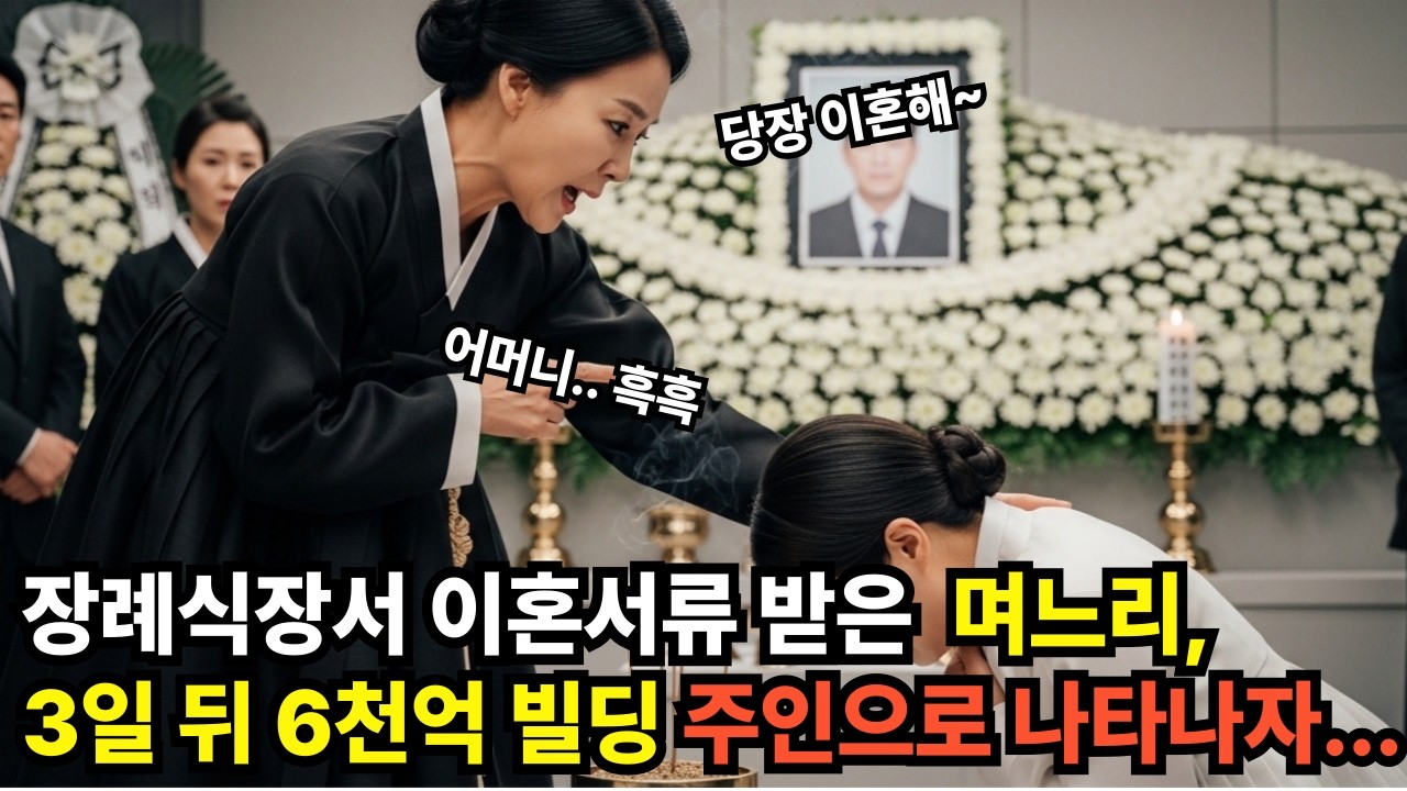 장례식장서 이혼서류 받은 며느리, 3일 뒤 6천억 빌딩 주인으로 나타나자..#인생사연#인생#막장#조언#삶#가족#복수#돈#재산#삶#사람