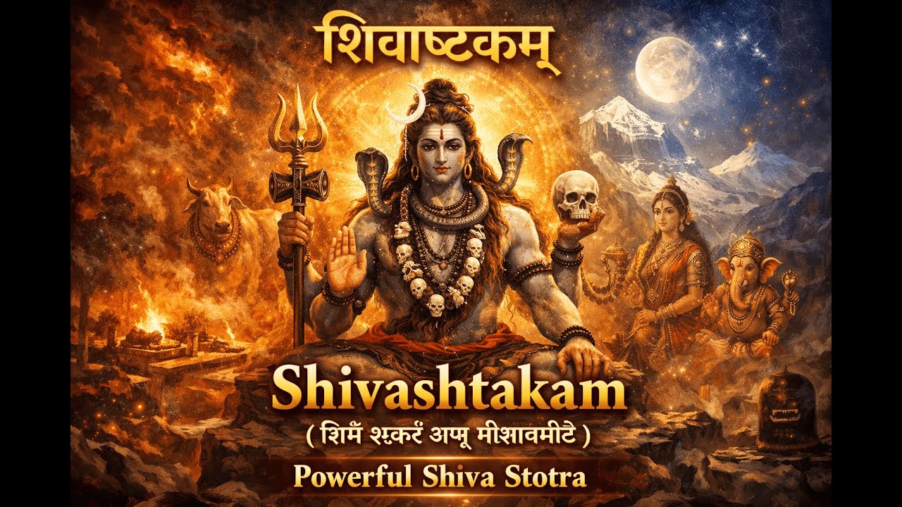 शिवाष्टकम् पाठ | Shivashtakam Full Chant | Om Namah Shivaya