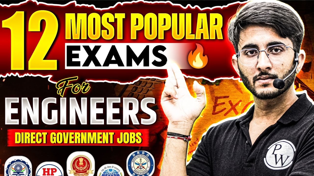 12 Most Popular Exams for ENGINEERS 🔥🔥 | Direct Government Jobs