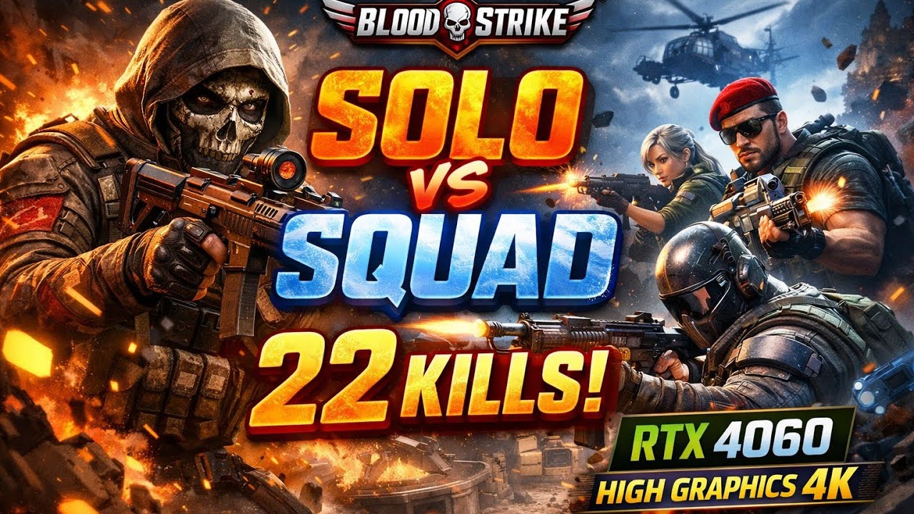 BLOOD STRICKE - SOLO VS SQUAD 22 KILLS RTX 4060 HIGH GRAPHIC 4K - NEW SESSION SQUAD GAMEPLAY