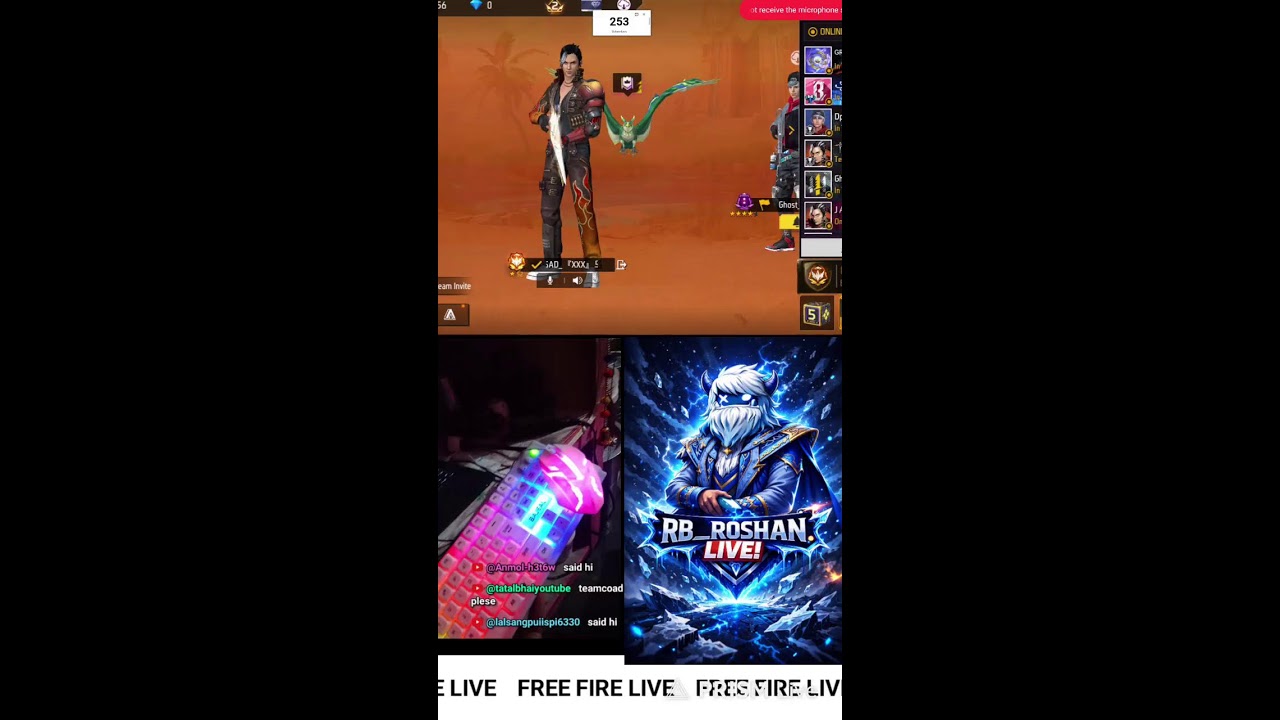 Live streaming of RB    ROSHAN.°