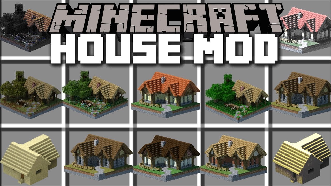 Minecraft INSTANT HOUSES MOD / SPAWN HUGE STRUCTURES WITH VILLAGERS HELP!! Minecraft