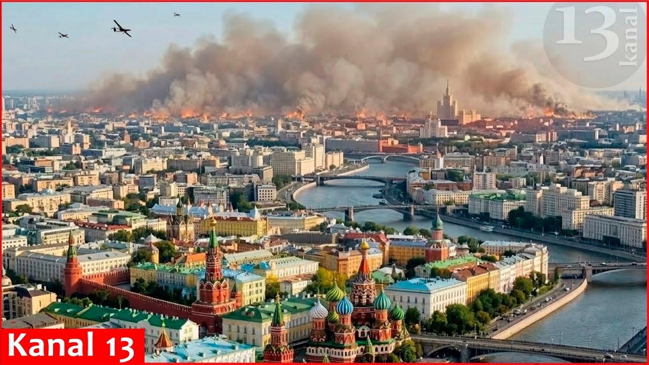 Массированная атака беспилотников на Москву, поражены ключевые объекты — война постепенно перемещ...