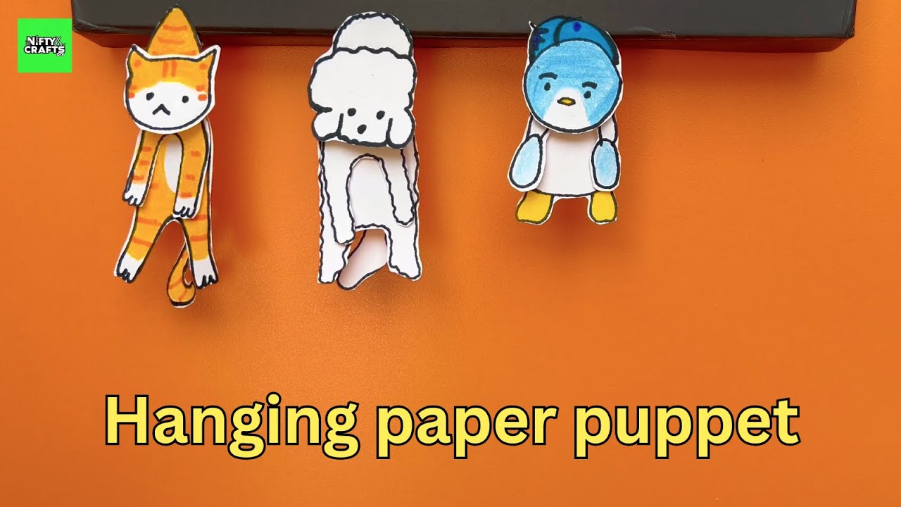 Funny hanging puppet | DIY hanging paper puppet