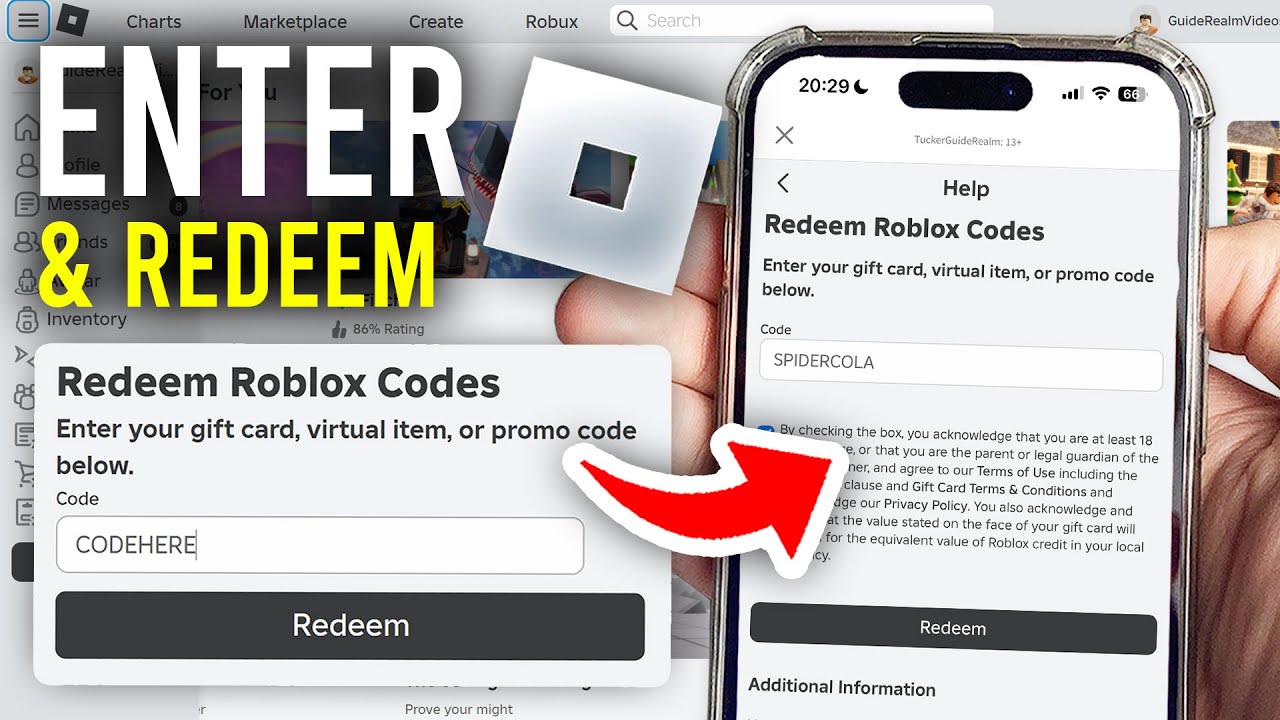 How To Enter Promo Codes In Roblox Mobile - Full Guide
