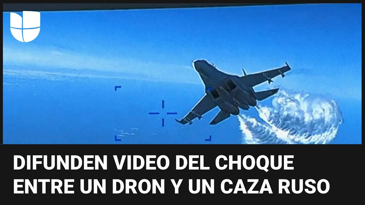Así fue el choque entre el dron de EEUU y el caza ruso sobre el Mar Negro