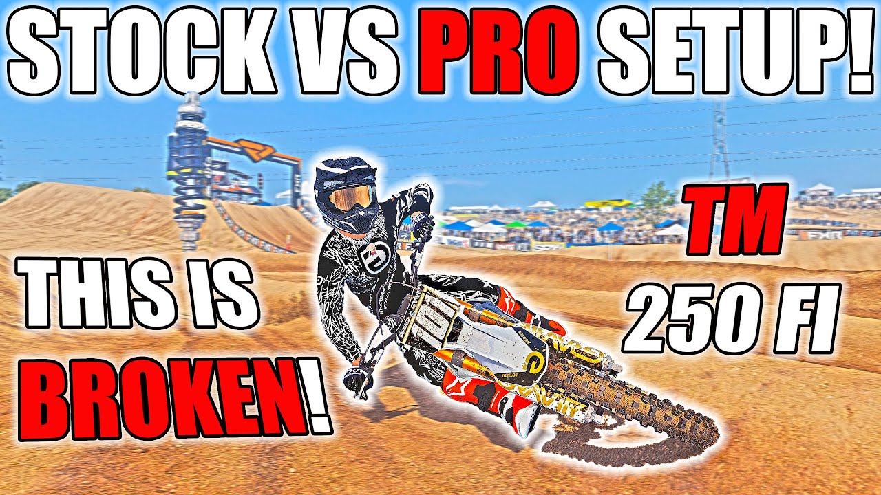THE STOCK VS PRO MOTOCROSS SETUP FOR THE TM 250FI IN MX BIKES!