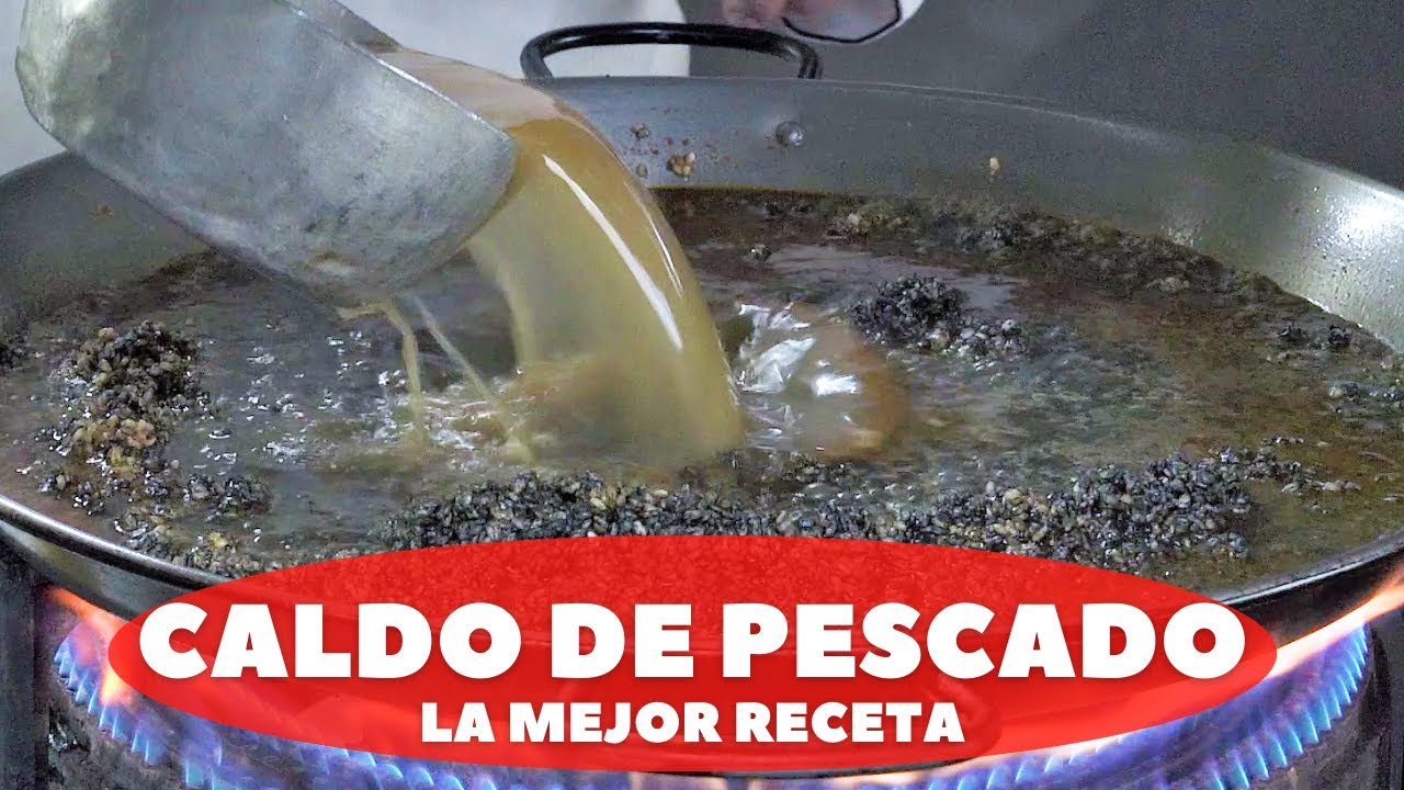 Caldo de Pescado para Paella de Marisco. El más Sabroso y Nutritivo