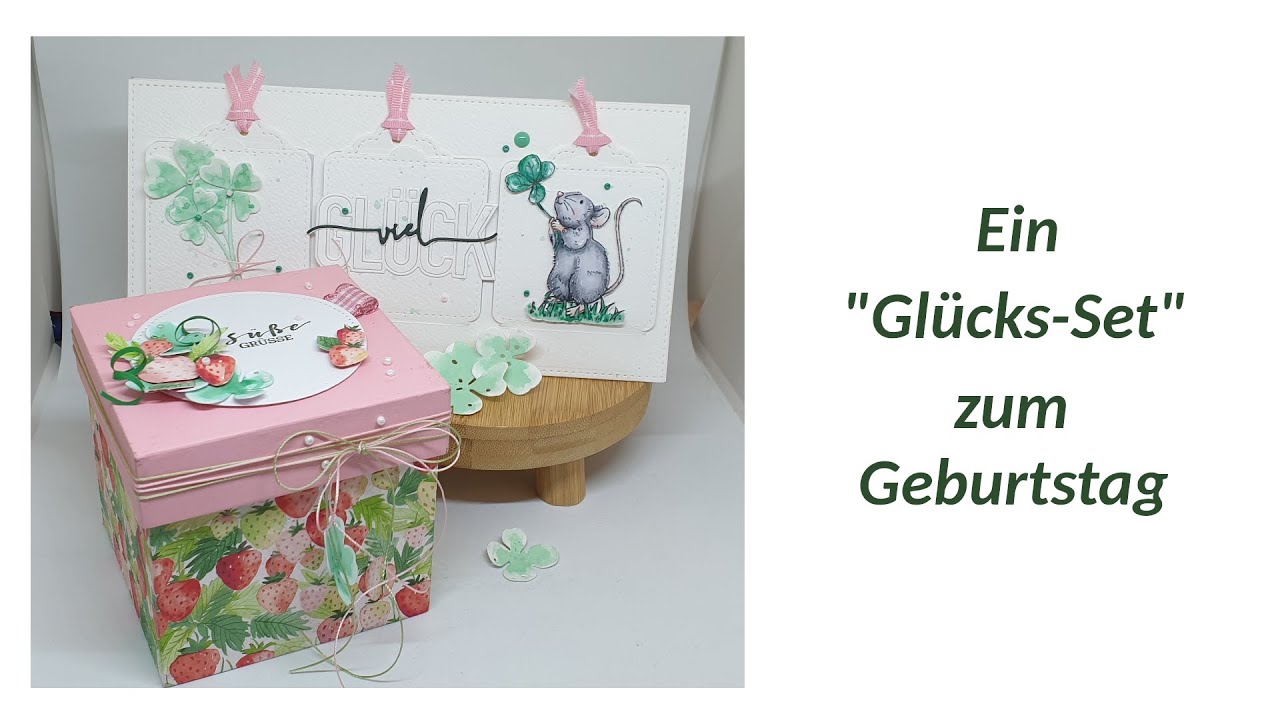 Geburtstagskarte mit Slimline-Stanze von Action mit einer passenden Box