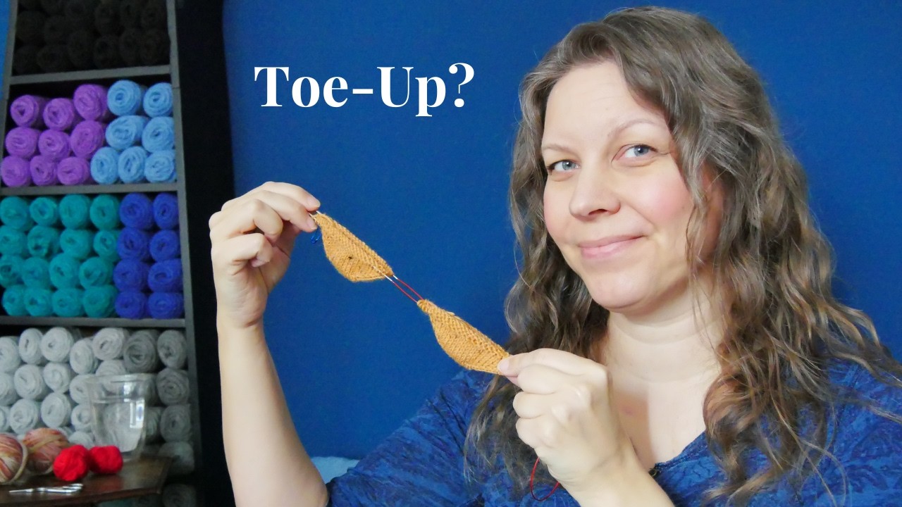 1. Versuch Toe-Up Socken stricken! |  Socken von der Spitze zum Bündchen stricken • StrickPodcast