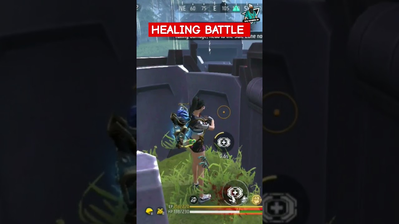 LAST ZONE HEALING BATTLE CHALLENGE🥵 WHIT TERE MERI SONG || RAJ GAMING 06 #freefire #shorts