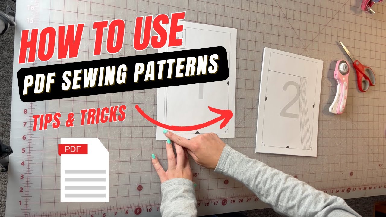how to use Digital PDF Sewing Patterns | tips for printing and using sewing patterns for beginners