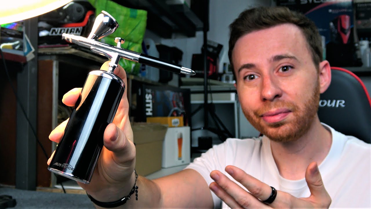 GENIALE! AEROGRAFO WIRELESS ECONOMICO con ARIA COMPRESSA (COMPRESSORE) a BATTERIA per PRINCIPIANTI!