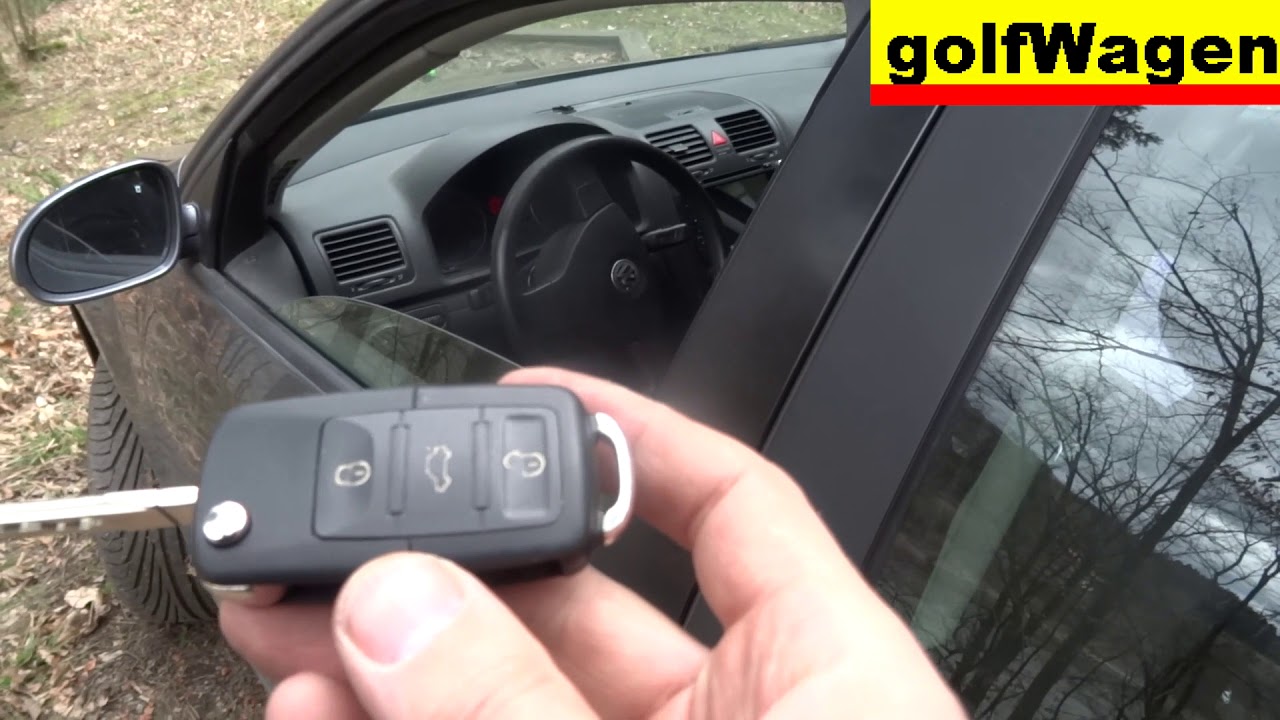 VW Golf 5 о комфортном закрытии окон с помощью пульта дистанционного управления /функция комфорта...