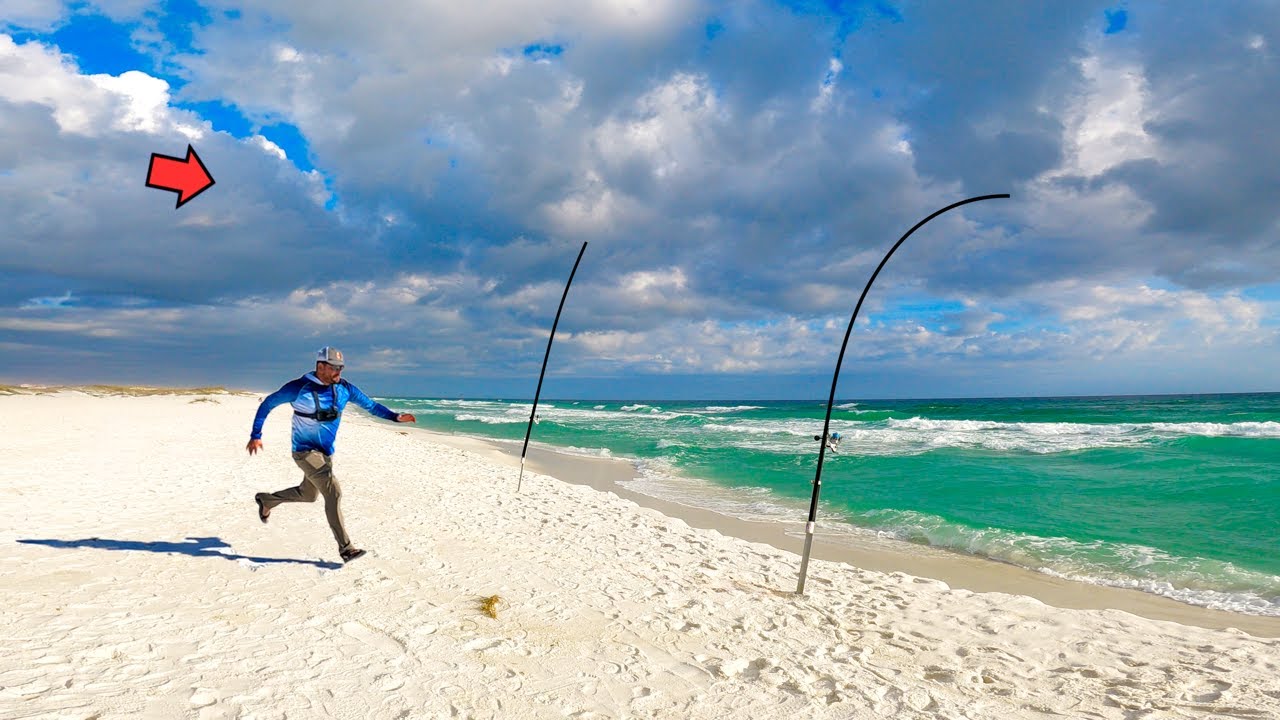 Surf Fishing a Florida Beach when Everything Went CRAZY!