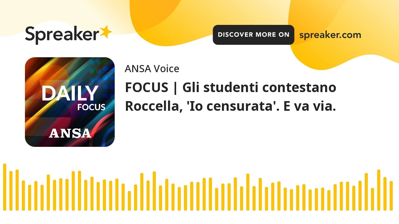 FOCUS | Gli studenti contestano Roccella, 'Io censurata'. E va via.