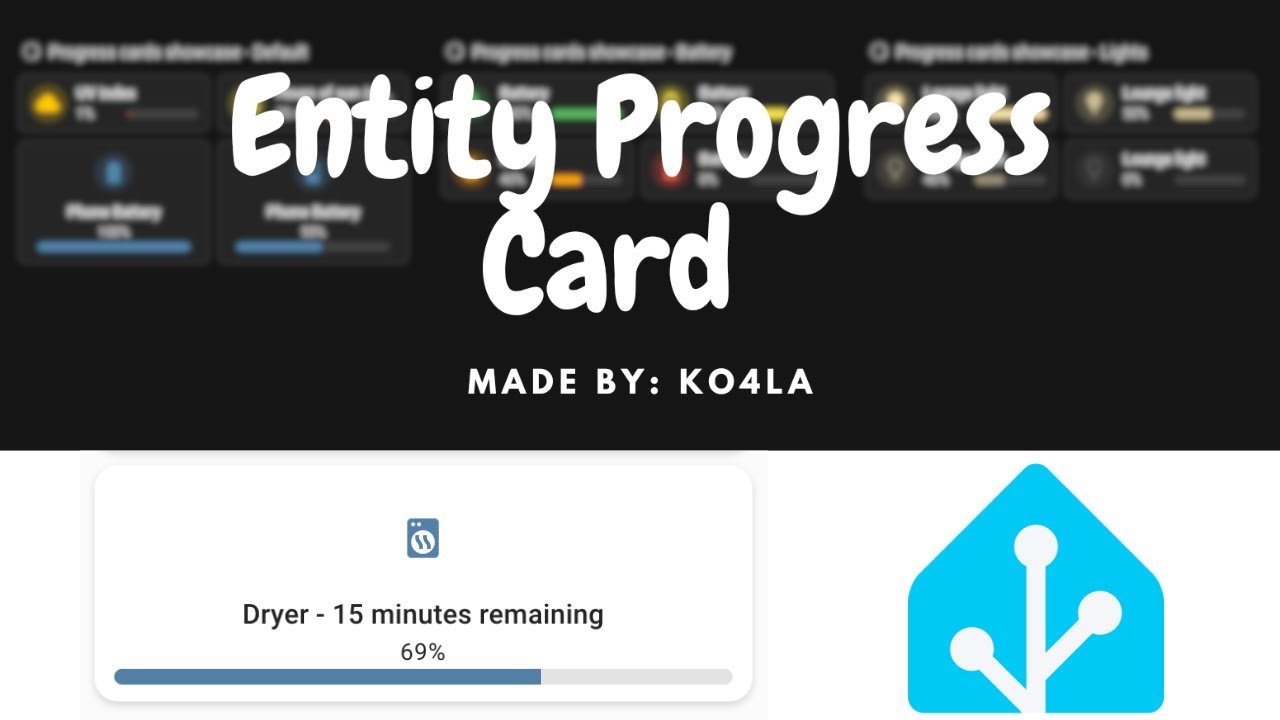 Home Assistant Laundry Progress: Lovelace Card Setup (Washer/Dryer Remaining Time)